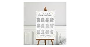 Marble And Gold Geometric Wedding Seating Chart Sign