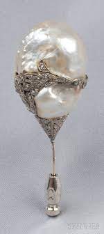 Antique Baroque Pearl And Diamond Hat Pin Antique Jewelry Vintage Jewelry Jewelry