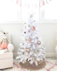 Mini Christmas Tree In White Color Home Decorating Trends Homedit Mini White Christmas Tree Mini Christmas Tree Decorations White Christmas Tree Decorations