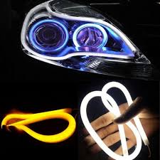 2pcs 12v Car Drl Led Daytime Running Light Flexible Tube Strip Style Tear Strip Car Led Bar Headlight Turn Signal Light Parking Review Led Headlights Rims For Cars Running Lights