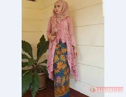 Model Kebaya Muslim Kutubaru Pink Coklat Kombinasi Cantik Fashionsista Co Model Model Fashion Terbaru 2020