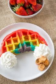 belgian rainbow waffles dinner then