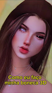 Vídeo Da Menina Que Tem Um Monte De Personagem 3d