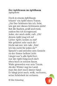 Der Apfeltraum Im Apfelbaum Geschichten Fur Kinder Kindergedichte Kinder Gedichte
