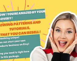 Sewing Enthusiast Collection, Craft Patterns, DIY Sewing, Pattern Lover,  PLR Sewing Patterns for Resell, Printable Sewing Pattern,