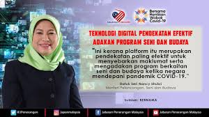 For faster navigation, this iframe is preloading the wikiwand page for menteri pelancongan, seni dan budaya malaysia. Teknologi Digital Pendekatan Efektif Adakan Program Seni Dan Budaya Jabatan Penerangan Malaysia