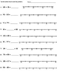 2 Md B 6 Number Lines Addition And Subtraction To 100 Number Line Addition And Subtraction Subtraction