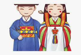 Most gat are cylindrical in shape with a wide brim on a bamboo frame. Korean Wedding Cliparts Korean Traditional Wedding Cartoon Free Transparent Png Download Pngkey