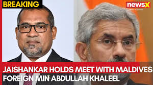EAM Jaishankar Holds Talks with Maldives Foreign Minister Abdullah Khaleel 