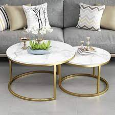 Fcxbq Home D Eacute Cor Furniture Office Coffee Tables 2 Piece Modern Stackable Nesting Accent Center Table Living Room Gold Living Room Luxury Dining Tables