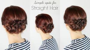 This boho style is actually extremely simple. Simple Updo For Straight Hair Youtube