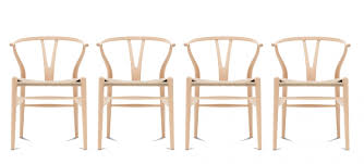 This wishbone chair looks like it came straight out of design within reach. Ch24 Wishbone Chair Y Chair Stuhl Buche Geseift 4 Er Set Carl Hansen Son Carl Hansen Ch24 Buche 4set