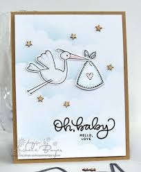 At the beginning of the shower, hand out a blank bingo card to each guest. Simon Says Stamp Oh Baby Birthday Card Drawing Baby Cards Handmade Baby Shower Cards Handmade