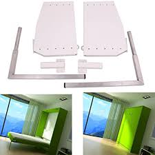 A murphy bed is a type of bed that folds away into a cabinet, a bookcase, or a chest when not used. Buy Eclv Diy Murphy Wall Bed Springs Mechanism Hardware Kit Vertical Wallbed Mounting King Size White Online In Vietnam B06xvlrqyv