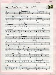 She's funny that way" handwritten piano chart | Doc Cheatham Collection
