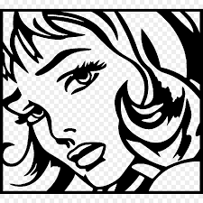 Black And White Pop Art Line Drawing Black And White Pop Art Sticker Wall Decal Design Art Pop Art Tattoos Black And White Stickers