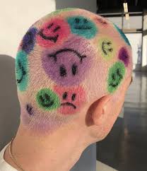 Cool Shaved Head Dyed Hairstyle Shaved Hair Designs Shaved Head Designs Shaved Head