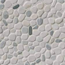 Sliced black and white pebble tile. Black And White Marble Pebble Backsplash Pebble Mosiacs