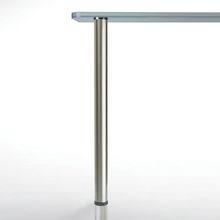 Set Of 4 Crystal Leg For Glass Table Tops 28 1 2 Stainless Steel 1 1 8 Adjustable Foot Metal Table Legs Glass Top Table Table Legs