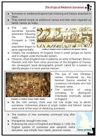 This ranking reports the thousand most common surnames in the united kingdom. Medieval English Surnames Facts Worksheets Origins Family Lineage