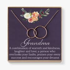 Birthday Presents For Grandma Present For Grandma Necklace Grandma Gift Grandmother Present Christmas Gift Birthday Present New Grandma To Be 2 Interlocking Circles Presents For Grandma Birthday Gifts For Grandma Christmas Gifts For Grandma