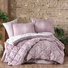 مفرش روديسا صيفي مزدوج ليلكي عدد القطع 8 Summer Bedding Bed Bedroom