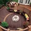 Or create your own fire pit pad using metal, pavers, or bricks over a wooden deck. 3