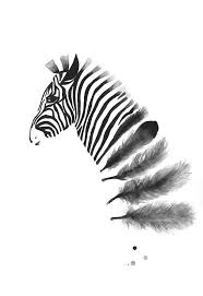 Black And White Art Prints Whoaaa What If Zebras Were Actually Made Of Feathers Zebra Art Feather Art White Art