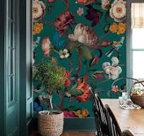 Zeeko Vintage Blue Floral Peel and Stick Wallpaper Mural, 98 ...