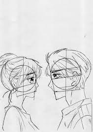 Naschi anime boy draw face pictures www picturesboss com. Drawing Anime Boy And Girl Side View Step By Step By Drawingtimewithme On Deviantart