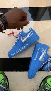 Black Air Force 1 Off White Back Virgil Abloh Previews Bright Blue Nike Air Force 1 Snobette Nike Shoes Air Force Sneakers Men Fashion Mens Nike Shoes