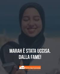 Marah Abu Zuhri, 20 anni, ragazza palestinese arrivata in Italia da Gaza  con un volo umanitario, è morta a Pisa poche ore dopo il ricovero. Il suo  corpo era ridotto allo stremo