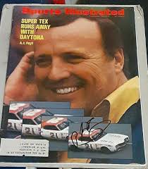 AJ FOYT 4X INDY 500 DAYTONA CHAMPION SIGNED 1972 SPORTS ILLUSTRATED SI COA