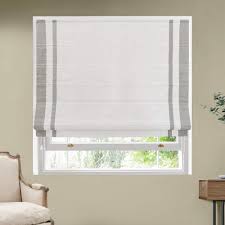 Maybe you would like to learn more about one of these? Amazon Com Grneric Cordless Roman Shades Window Shades White Grey Border Custom Blackout Light Filtering Window Roman Blinds Fabric Roman Shades For Windows French Doors Doors Kitchen Windows Home Kitchen
