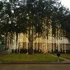 Hang Lights From Trees Or Inside From Crossbars To Make A Photographic Backgrou Backyard Wedding Decorations Outdoor Wedding Lighting Backyard Wedding Lighting