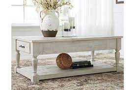 Ashley furniture shawnalore storage coffee table in whitewash. Shawnalore Coffee Table Ashley Furniture Homestore