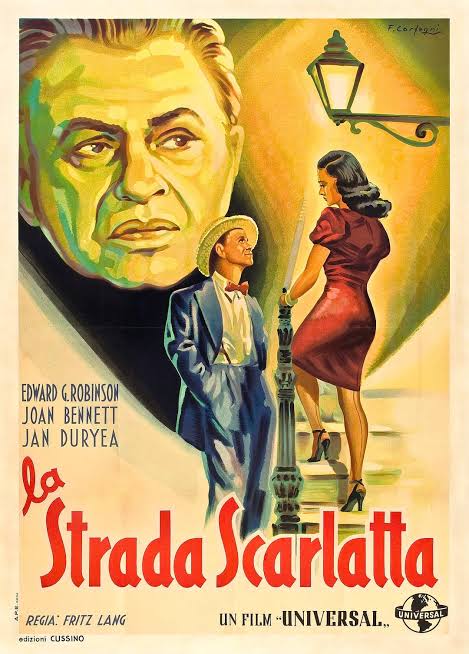 Scarlet Street" (Universal; 1945) – starring Edward G. Robinson, Joan  Bennett and Dan Duryea – directed by Fritz Lang – Italian poster art by F.  Cortagni : r/classicfilms