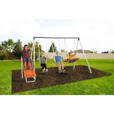 Since it is plastic, it is much lower maintenance than a typical metal or wooden playset. Metal Swing Sets Playsets Target