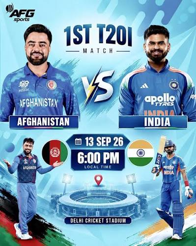 Who will win the Afghanistan vs India 1st T20I on September 13, 2026?