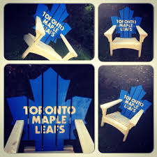 Adirondack Muskoka Chairs Toronto Maple Leafs Nhl Hockey Art Chair Art Van Michigan Shaped