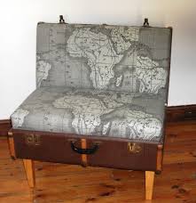Urban Comfort Vintage Suitcase Table Recycled Furniture Repurposed Furniture