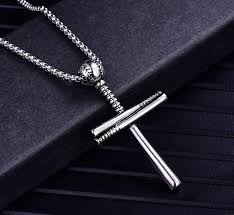 The baseball bat cross necklace is made from lead free pewter with antique silver color finish. Wholesale 2020 Hot Baseball Bat Cross Pendant Necklace Gold Silver Black Color Stainless Steel Baseball Cross Pendant Necklace For Women Men Hiphop Diamond Necklace Necklaces For Women From Timkong 2 12 Dhgate Com