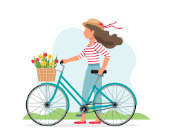 Vintage bike with basket full of flowers next to an old building in danang, vietnam, close up. Woman With A Bike With Flowers In The Basket 1225264 Vector Art At Vecteezy