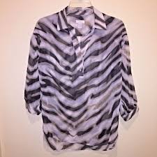 Black And Gold Dress Shirts Womens Chicos Black White Gold 3 4 Sleeve Shirt Top Blouse Tunic Women S Size 00 Ebay Womens Tunics Tunic Style Tops Top Blouse