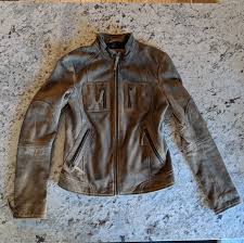 Buffalo By David Bitton Distressed Leather Jacket