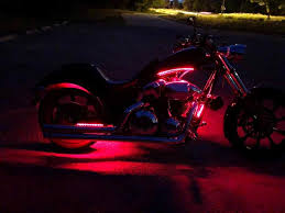 Led Lights Kit Honda Chopper Motorcycle Motorcycle Led Lighting Red Motorcycle