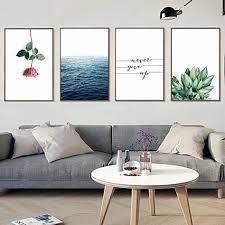 Never Give Up Print Modern Living Room Wall Living Room Art Wall Art Living Room