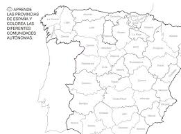 Como ya ha sido mencionado antes, españa está dividida en 50 provincias, además de 2 ciudades autónomas. Aprende Las Provincias De Espana Y Colorea Las Comunidades Autonomas Babyradio