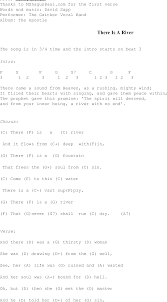 There Is A River Christian Gospel Song Lyrics And Chords