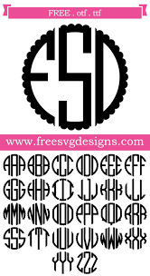Free Svg Files Svg Png Dxf Eps Scalloped Monogram Font Free Monogram Fonts Cricut Monogram Font Cricut Monogram